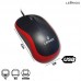 Mouse USB LEY-1514 Lehmox - Preto Vermelho